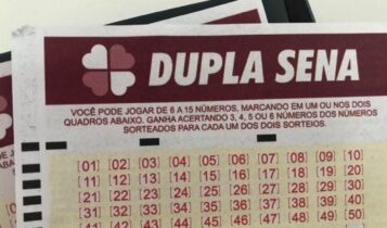 Dupla Sena 2154 - a imagem mostra um volante da Dupla Sena em destaque