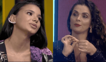 Jakelyne Oliveira e Luiza Ambiel em A Fazenda 2020