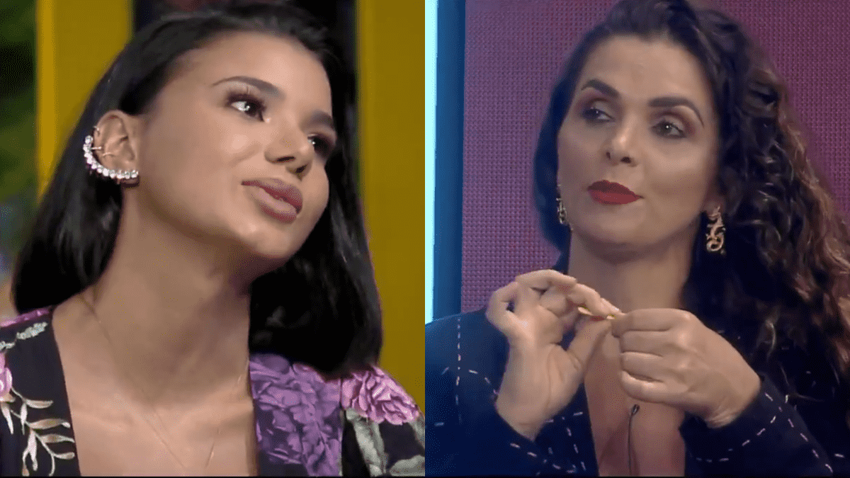 Jakelyne Oliveira e Luiza Ambiel em A Fazenda 2020