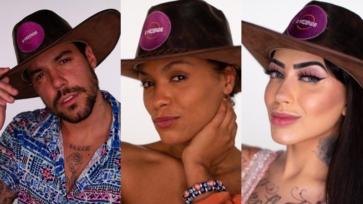 Lipe Ribeiro Lidi Lisboa e MC Mirela em A Fazenda 2020