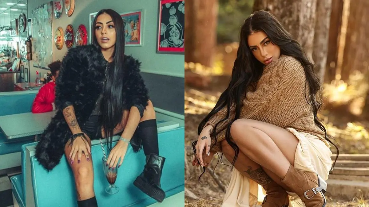 MC Mirella, participante de A Fazenda 2020 em antes e depois