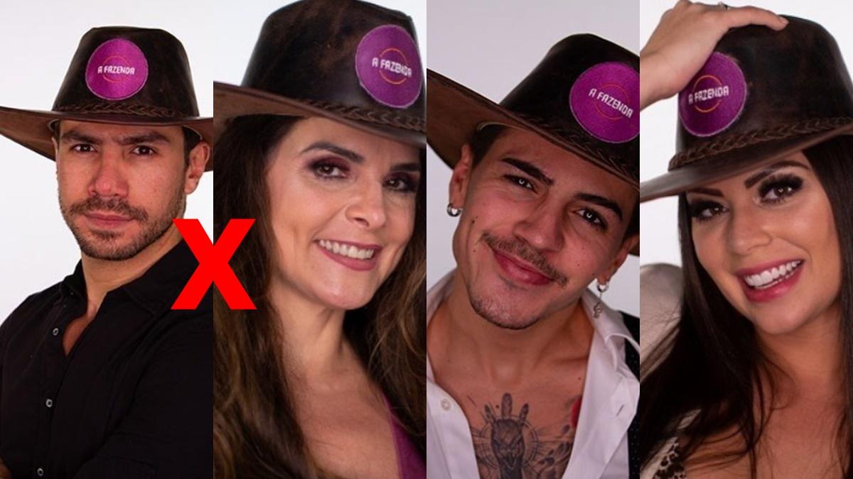 Mariano, Luiza Ambiel, Biel e Victoria Villarim em enquete A Fazenda 2020 (