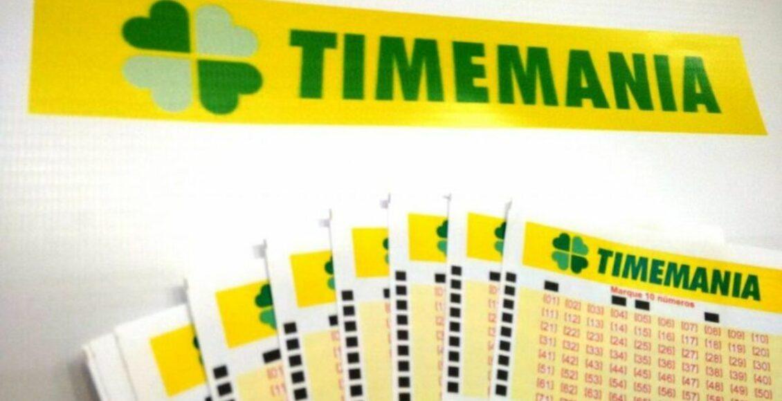 Resultado da Timemania - a imagem motra um leque formado por volantes da Timemania
