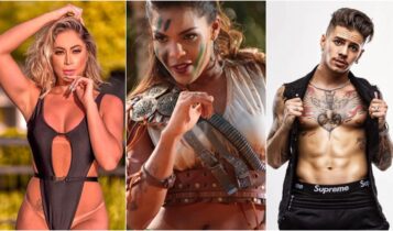 Imagem de Carol, Tays e Biel em A Fazenda 2020