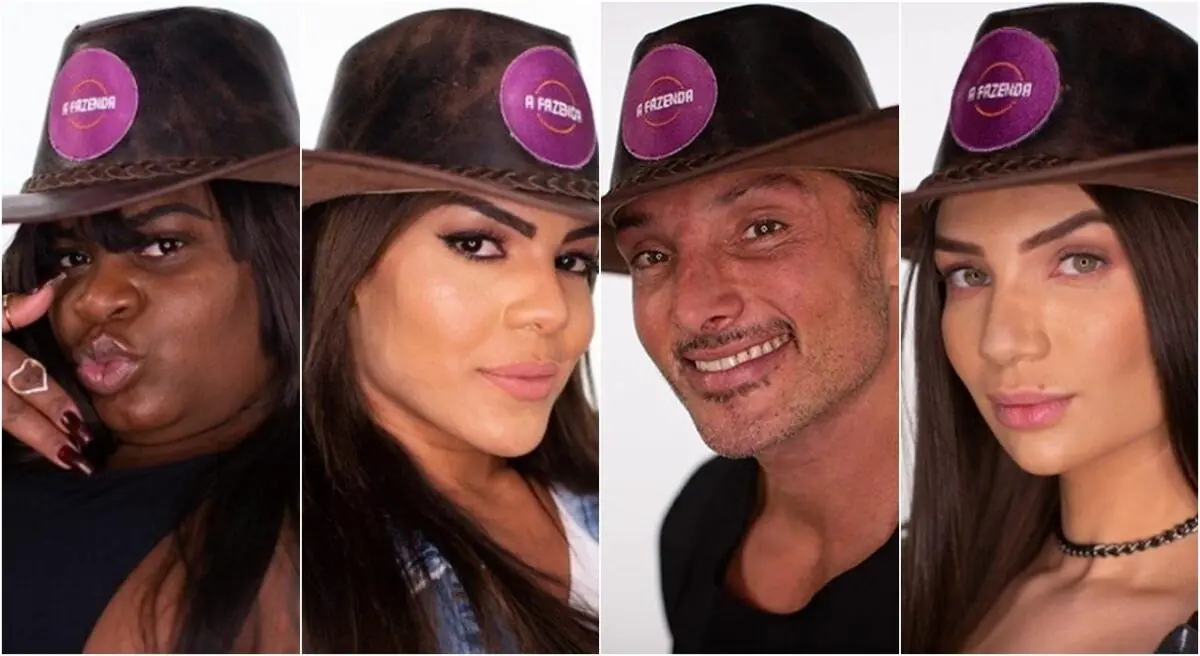 Imagem de Jojo, Tays, Juliano e Stéfani para a Enquete A Fazenda 12