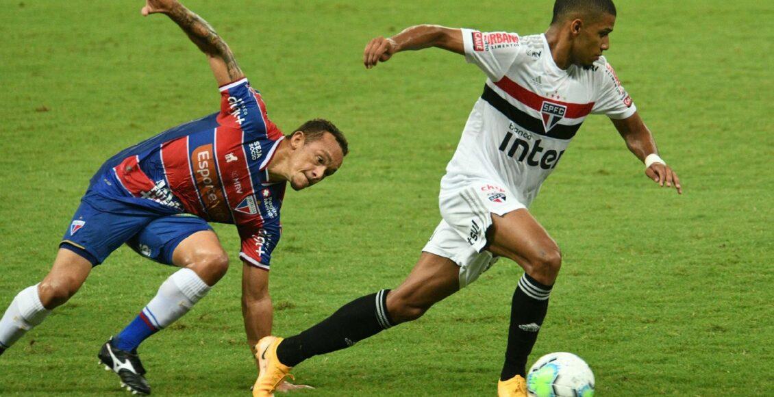 Com dois gols no empate entre São Paulo e Fortaleza, Brenner chegou a artilharia da equipe