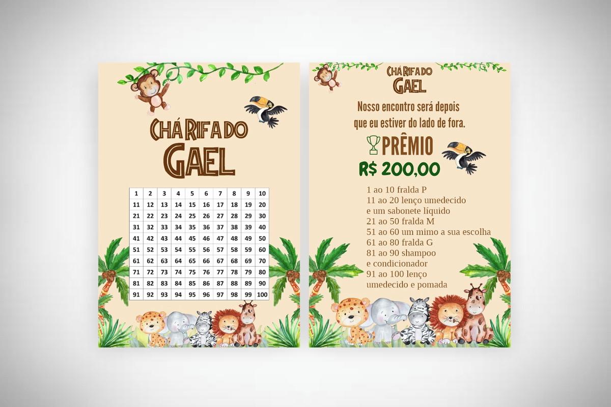 dicas de convite chá rifa