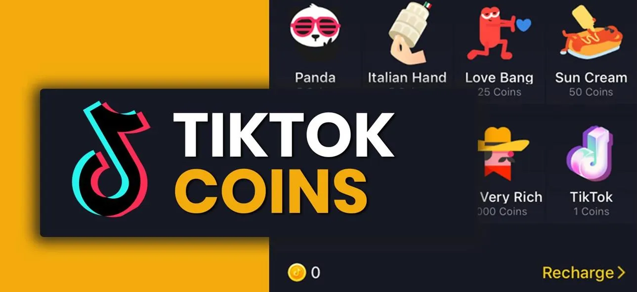 Moedas do TikTok que podem ser compartilhadas pelos usuários