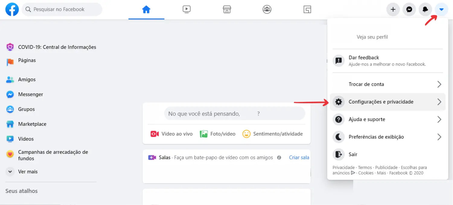 passo a passo de como deletar facebook
