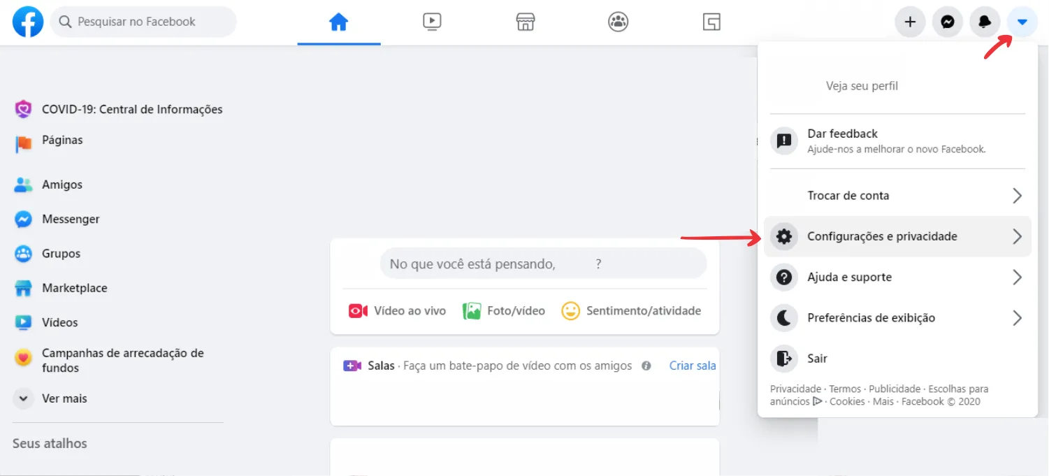 passo a passo de como deletar facebook