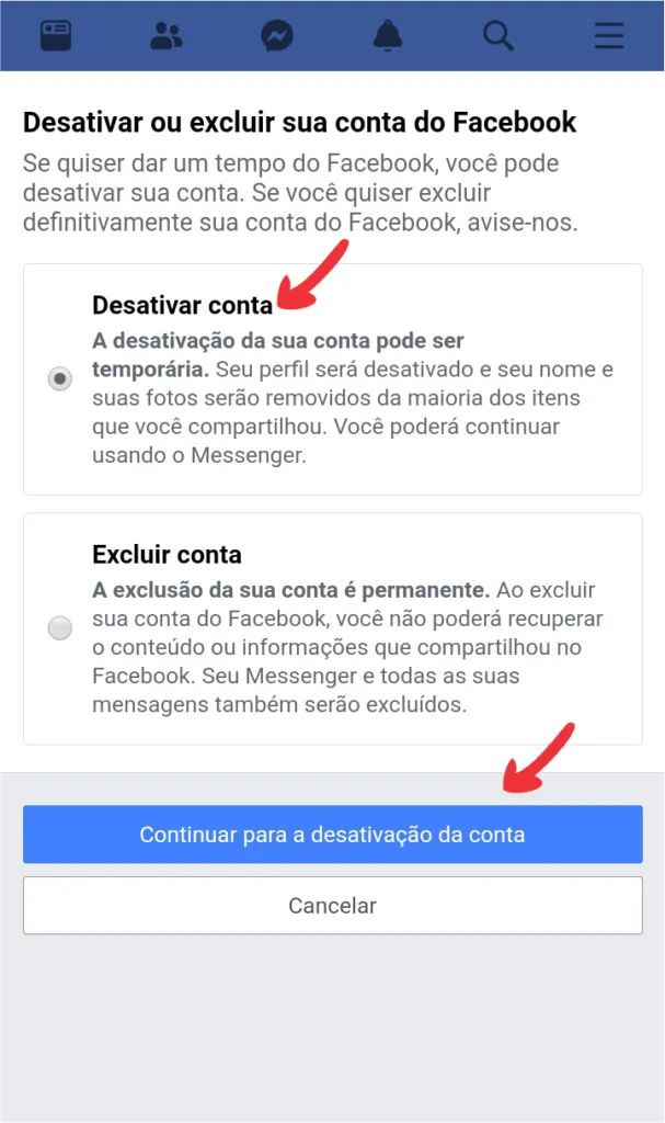 Passo a passo pelo celular