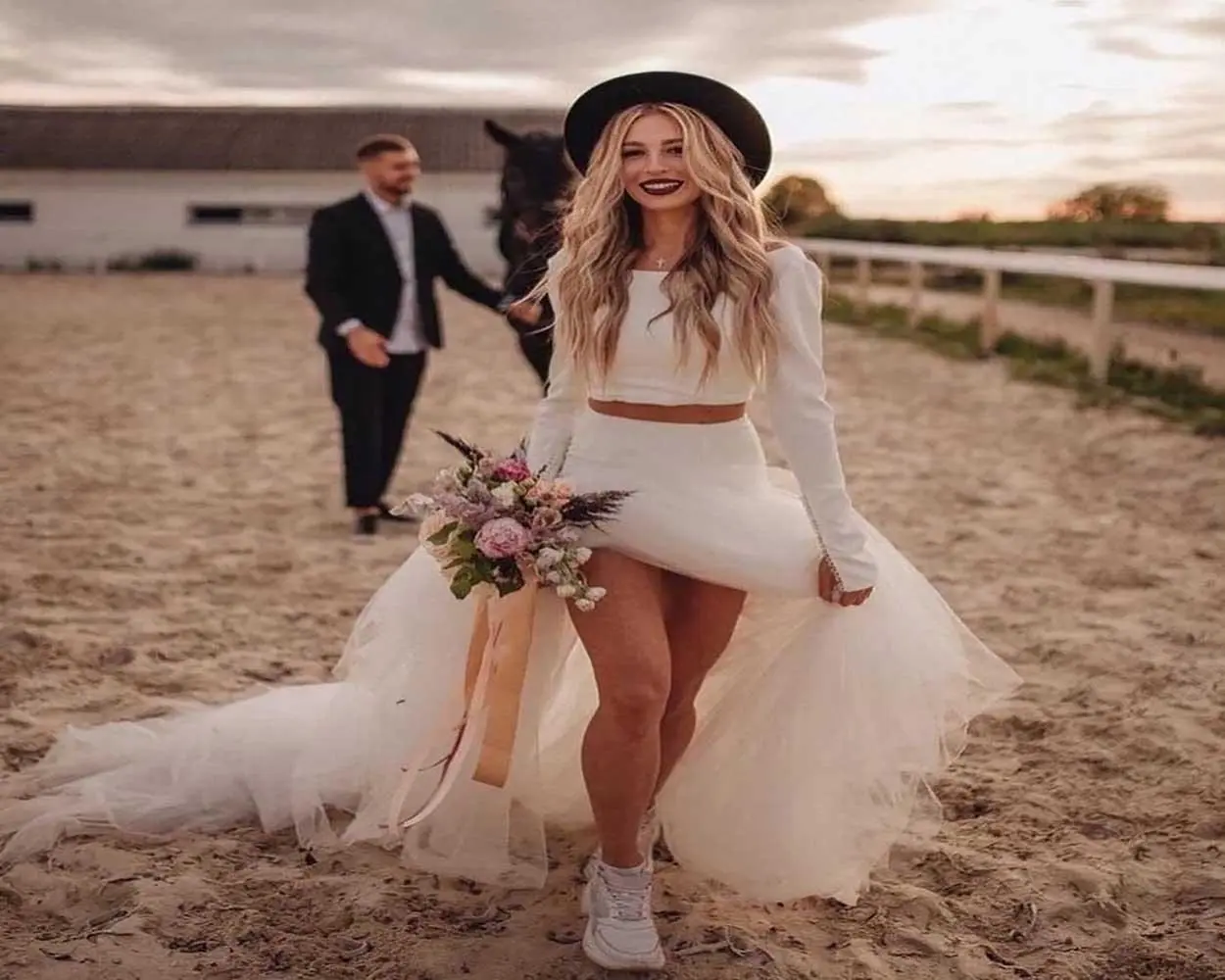 noivas estilosas de tênis