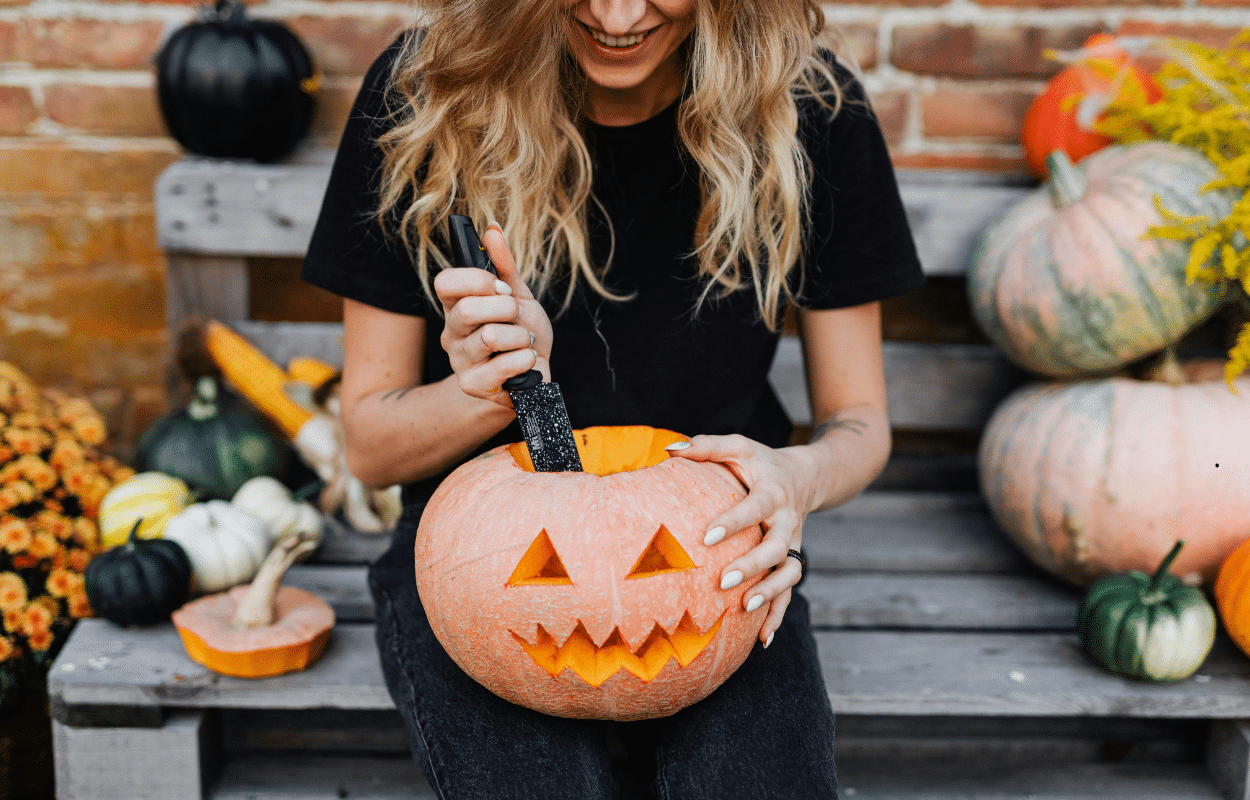 fazer a abobora de Hallowee