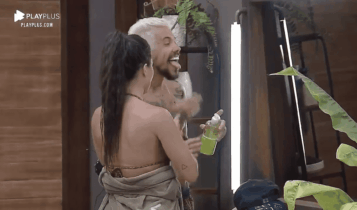 Imagem dos peões Lipe Ribeiro e Victória Villarim em A Fazenda 2020