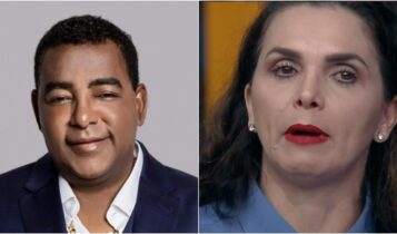 Imagem do cantor Luiz Carlos do Raça Negra e de Luiza Ambiel em A Fazenda 12