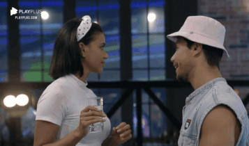 Imagem do casal Jakelyne e Mariano em A Fazenda 12