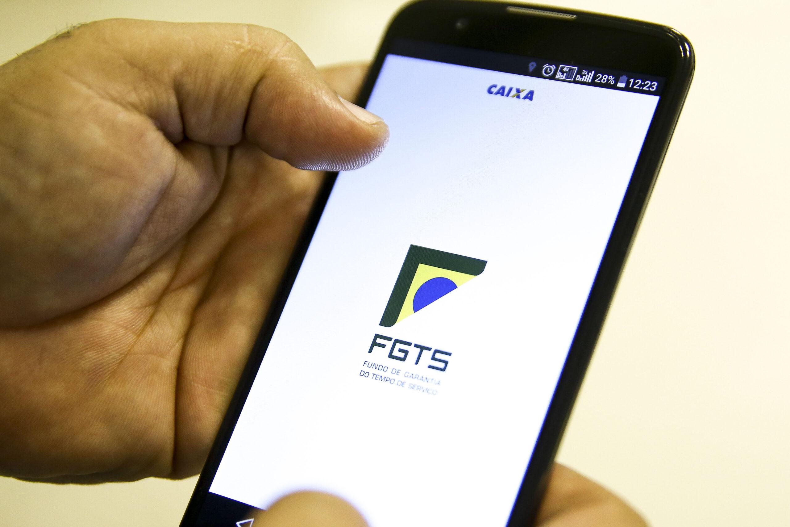 Saque-aniversário do FGTS. Aplicativo Caixa Econômica Federal- FGTS.
