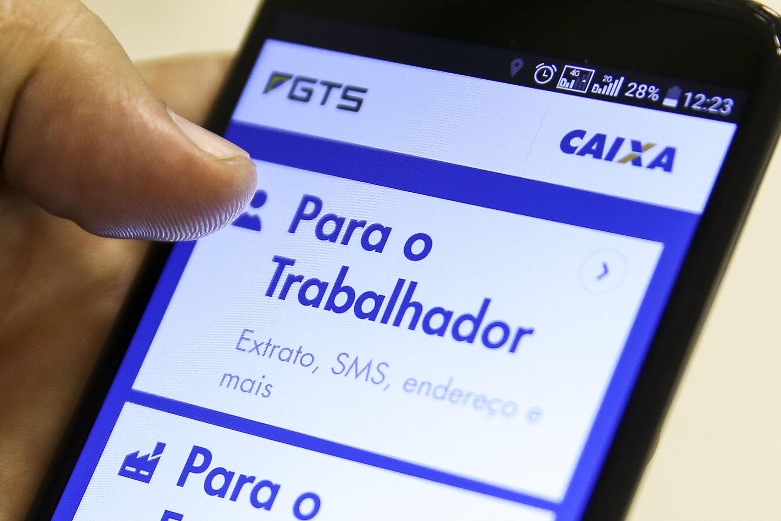 Aplicativo Caixa Econômica Federal- FGTS. Saldo do FGTS.