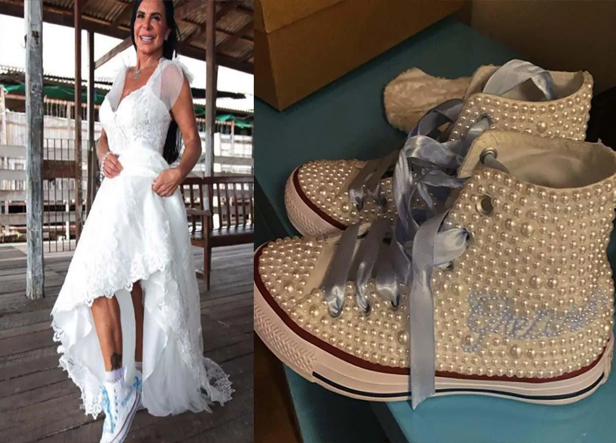 tênis bordado da gretchen noiva gretchen noiva de tênis