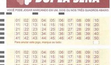 Dupla Sena concurso 2149 - A imagem mostra um volante da Dupla Sena