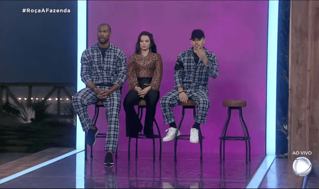 Rodrigo, Raissa e Biel estão na terceira roça de A Fazenda 2020