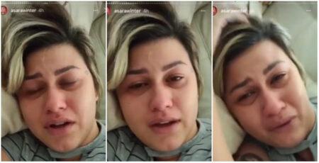 Sara Winter chora e desabafa em redes sociais. Foto: reprodução