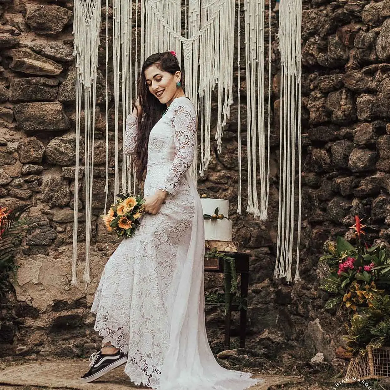 noivas de tênis vans