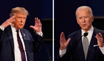 Donald Trump está atrás de Joe Biden na pesquisa do NYT. Foto: reprodução