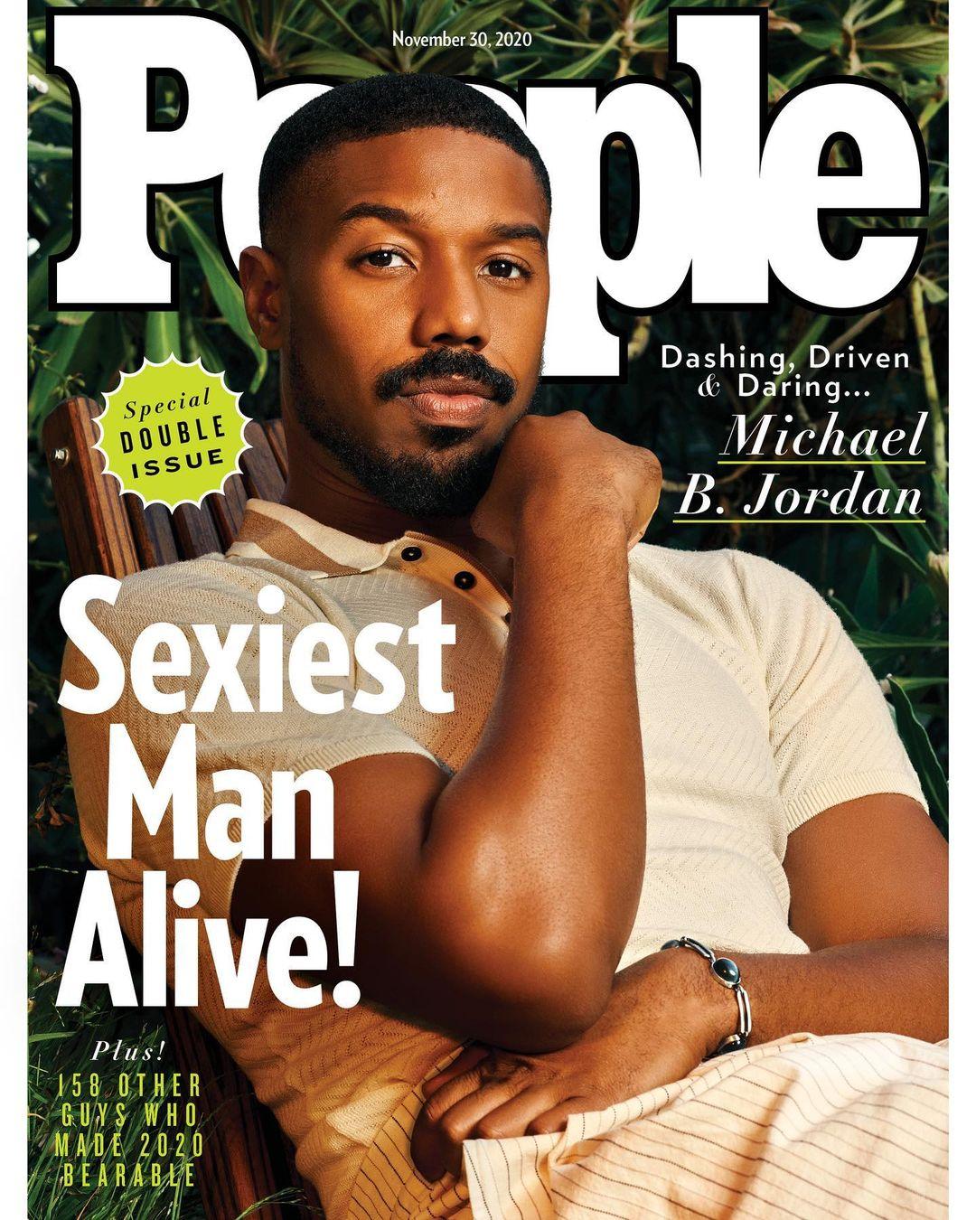 Imagem mostra michael b. Jordan na capa da revista people
