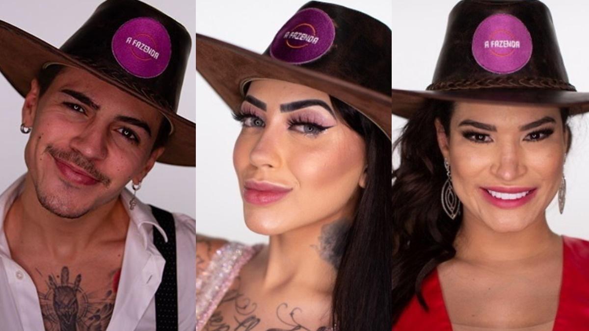 Biel, MC Mirella e Raissa Barbosa em A Fazenda 2020