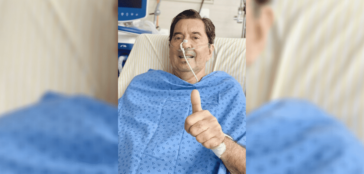 Maguito Vilela durante sua internação em hospital de São Paulo