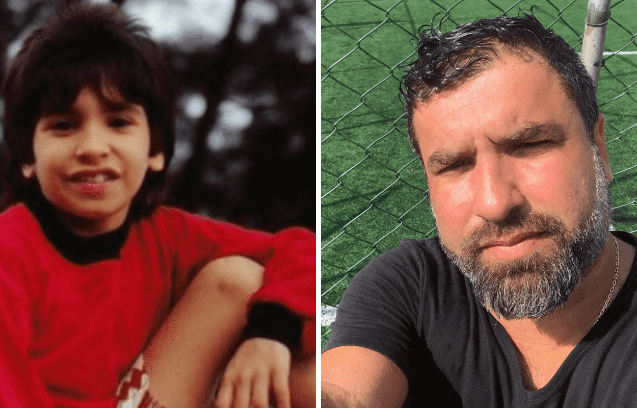 Imagem mostra antes e depois de henrique farias