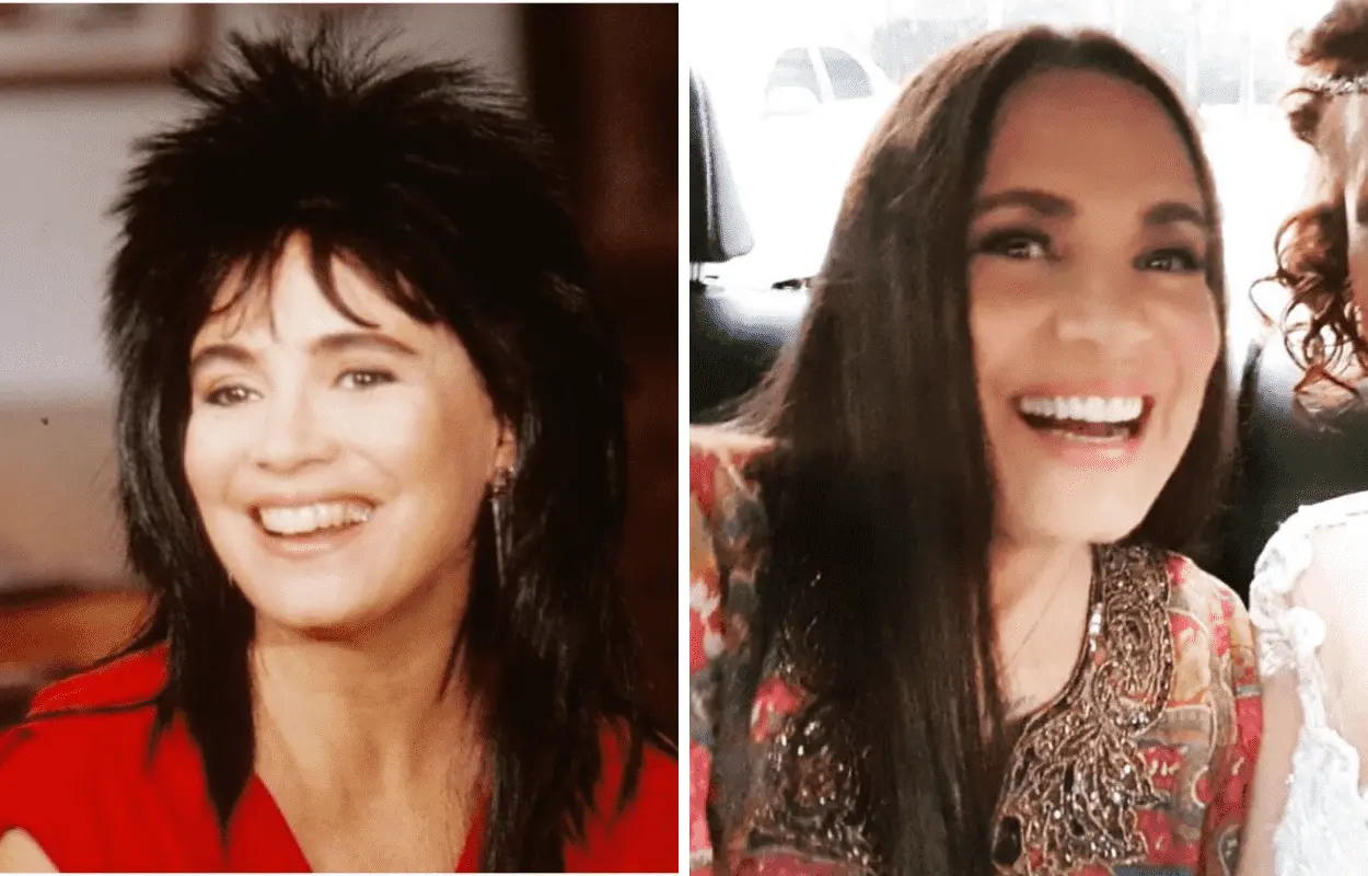 Imagem mostra antes e depois de Regina Duarte