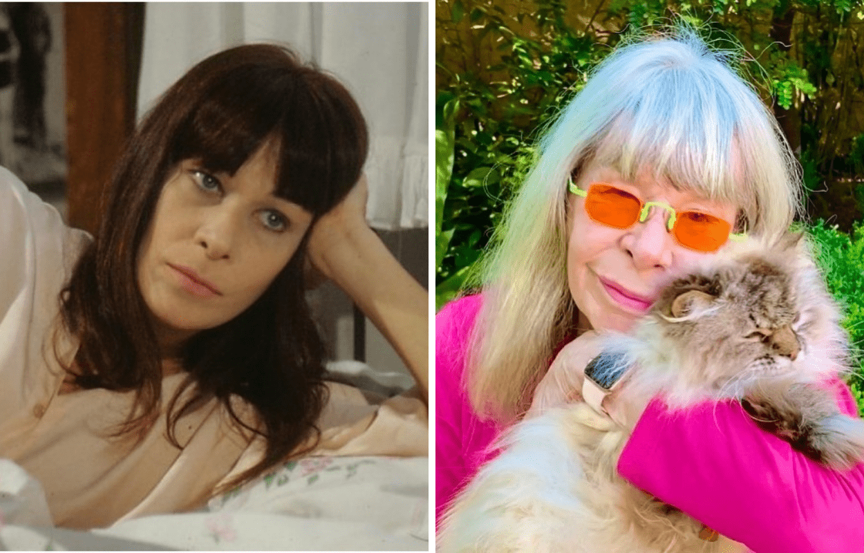 Imagem mostra antes e depois de rita lee