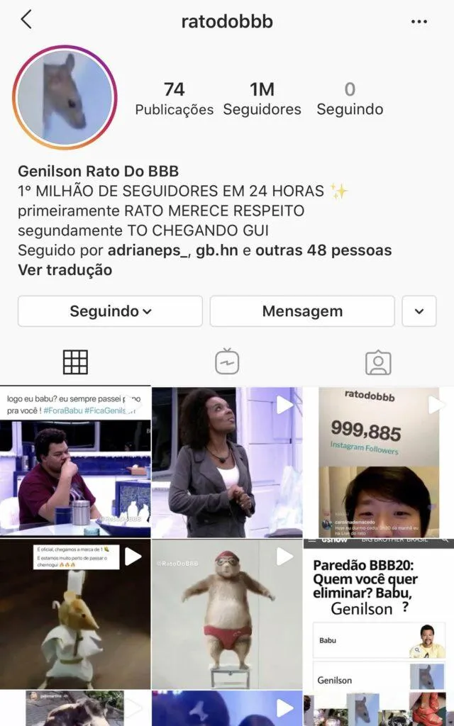 rato do bbb 20