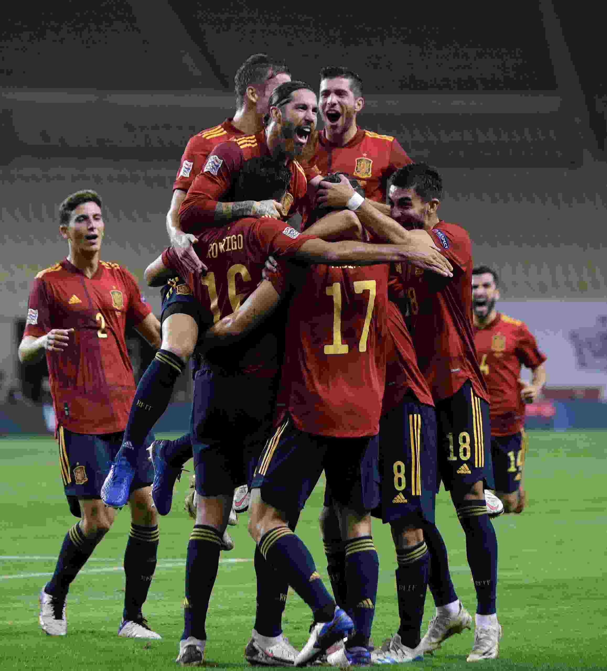 Espanha e Alemanha Liga das Nações