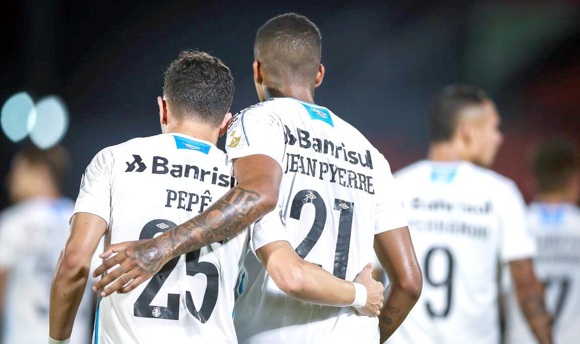 Jean Pyerre e Pepê decidiram para o Grêmio no jogo de ida da Libertadores
