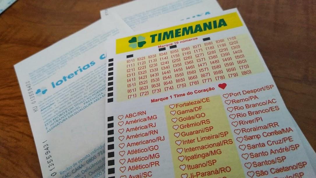 o resultado da timemania 1582 - A imagem mostra volantes da Timemania 1568