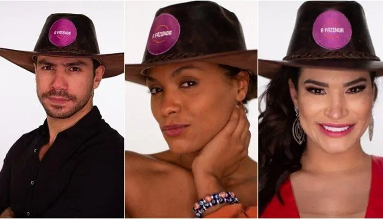 Imagem de Mariano, Lidi e Raissa para a Enquete A Fazenda 12