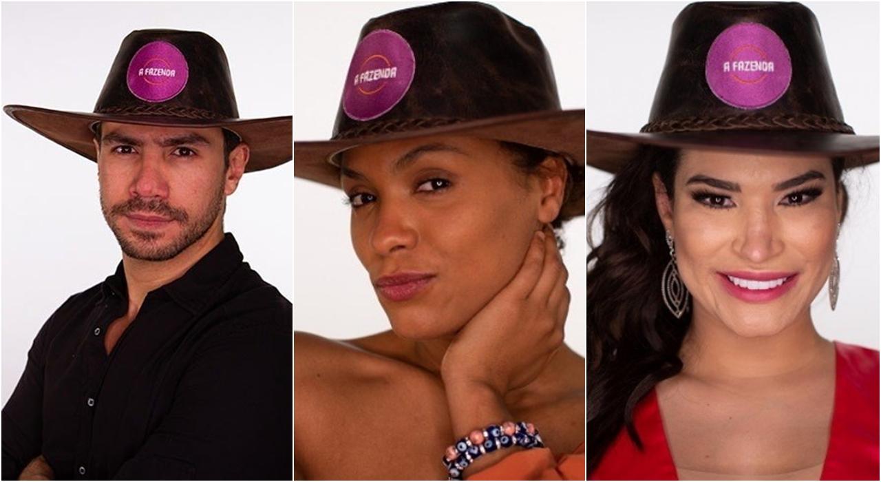 Imagem de Mariano, Lidi e Raissa para a Enquete A Fazenda 12