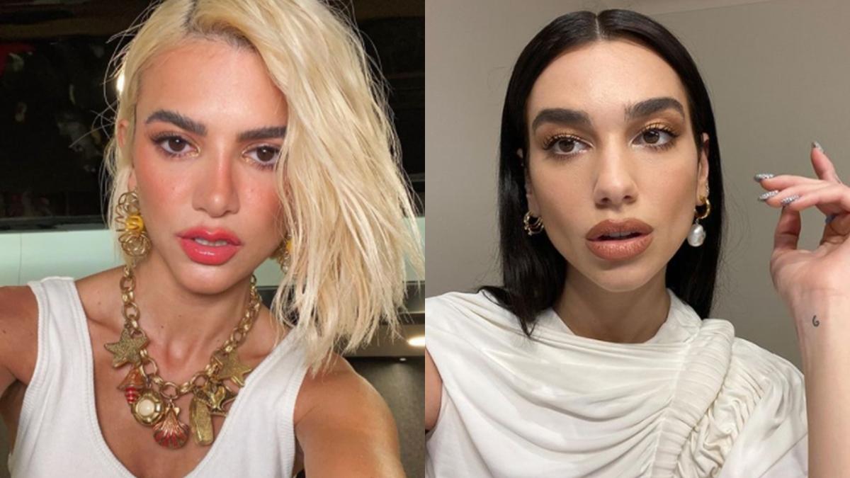 Na imagem a ex-BBB Manu Gavassi e a cantora Dua Lipa