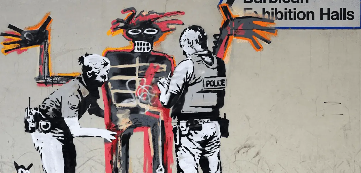 Releitura de Basquiat por Banksy