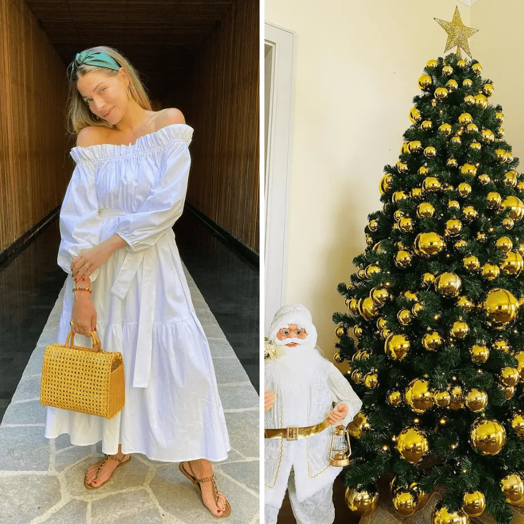 Imagem mostra árvore de Natal da Luma Costa