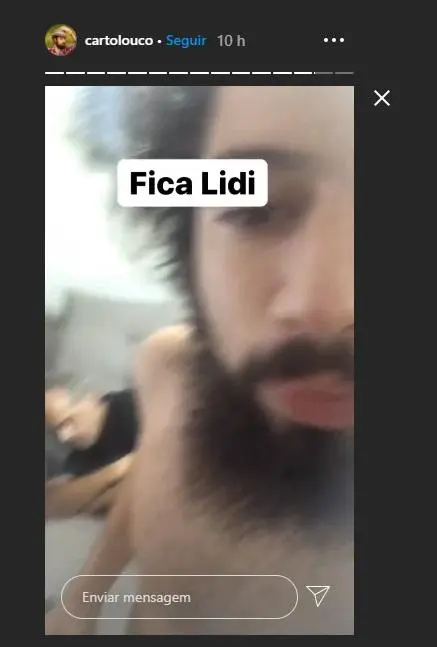 Imagem do instagram de Lucas Cartolouco - Ex-participante de A Fazenda 2020