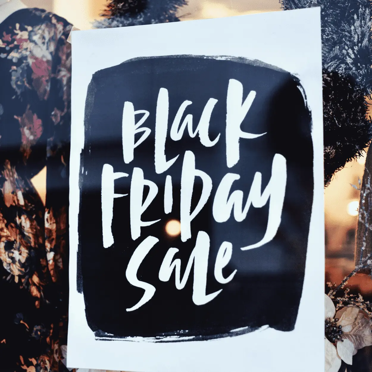 cartaz de promoção de Black Friday comprar na Black Friday