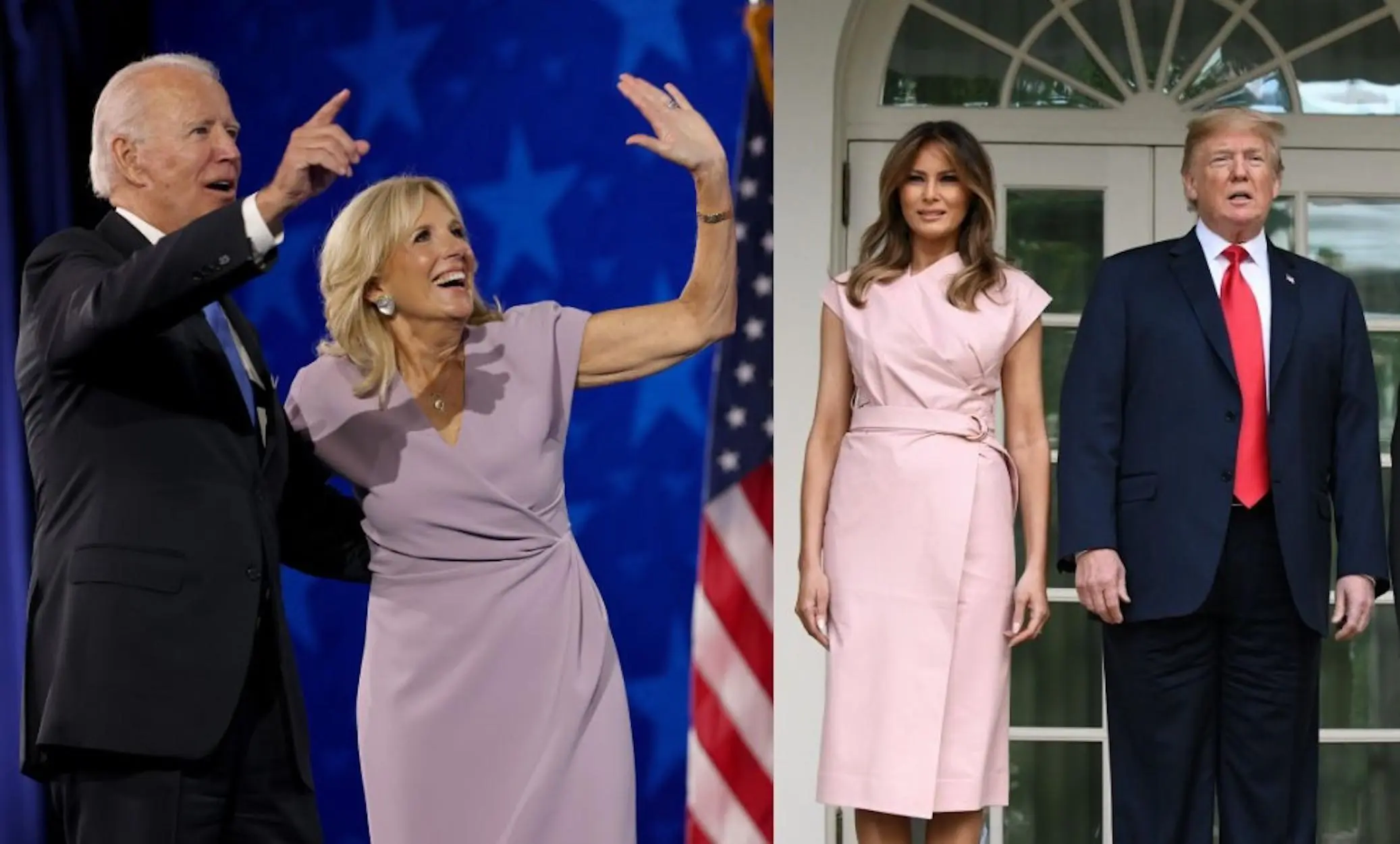 os looks de Jill e Melania