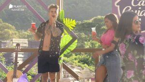 Imagem dos participantes na festa sunset party de A Fazenda 2020