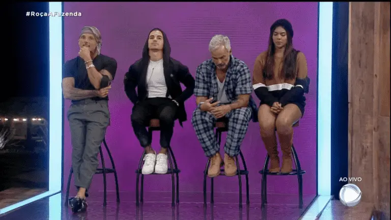 Enquete A Fazenda 12: Juliano, Biel, Mateus ou Tays, quem deve sair?