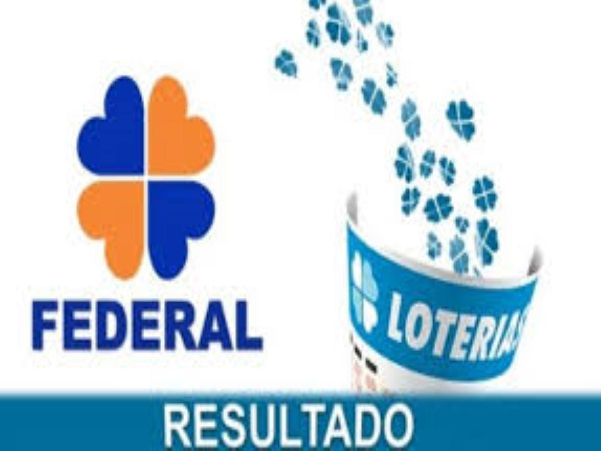 Resultado da loteria Federal de ontem -A imagem mostra um trevo de quatro folhas azul e laranja com o escrito Federal embaixo. Ao um volantes azul