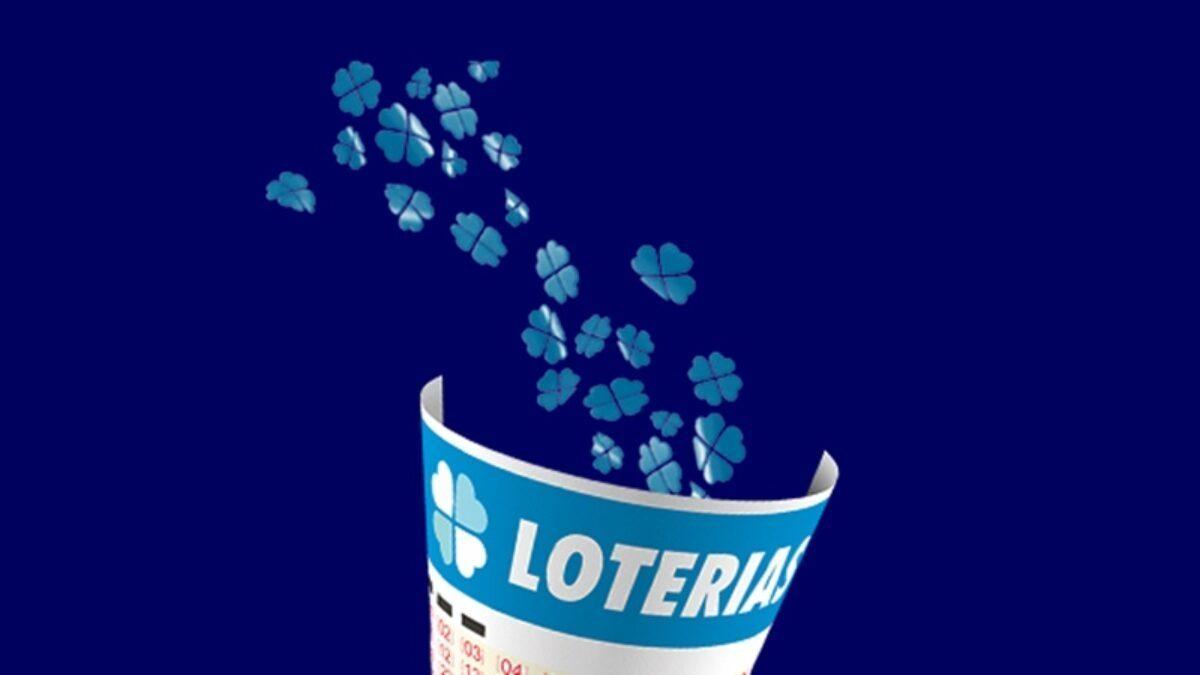 Loteria Federal concurso 5513551A imagem mostra um volante azul escrito loteria